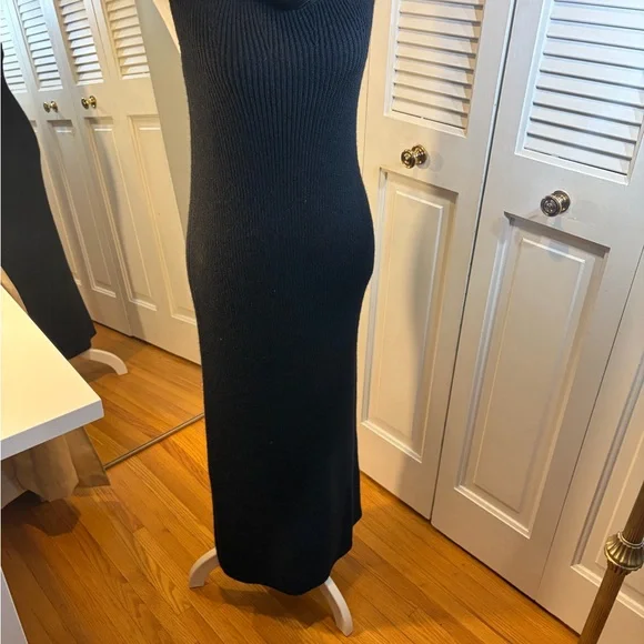 Massimo Dutti Black Sleeveless Ribbed Turtleneck Dress - Picture 5 of 12